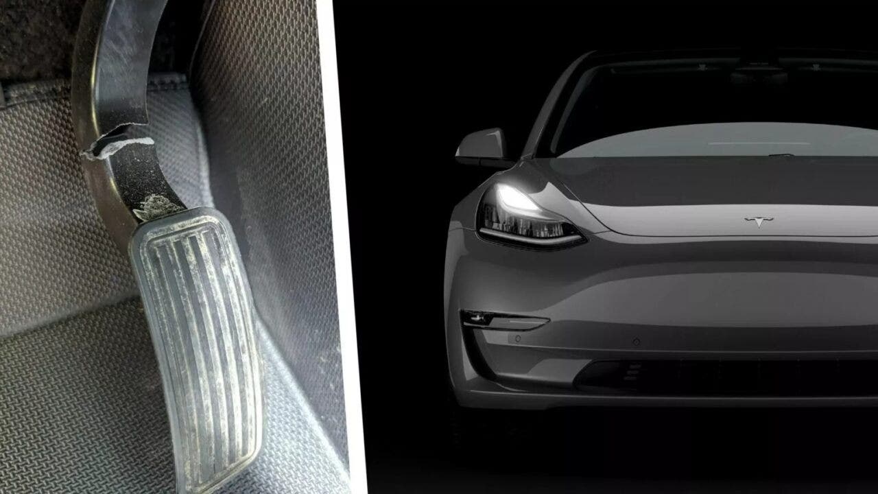 Tesla pedale acceleratore rotto spaccato