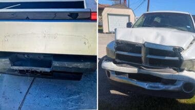 Tesla Cybertruck Dodge RAM incidente
