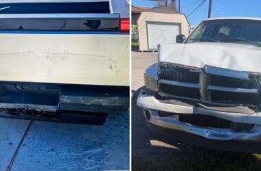 Tesla Cybertruck Dodge RAM incidente