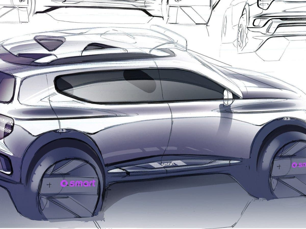 Smart #5: svelata l'anteprima del nuovo SUV pronto al debutto