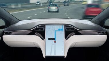 tesla self driving rendering