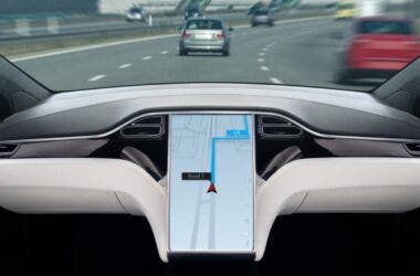 tesla self driving rendering