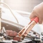 batteria scarica dell'auto elettrica