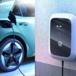 Auto elettrica collegata alla stazione di ricarica.