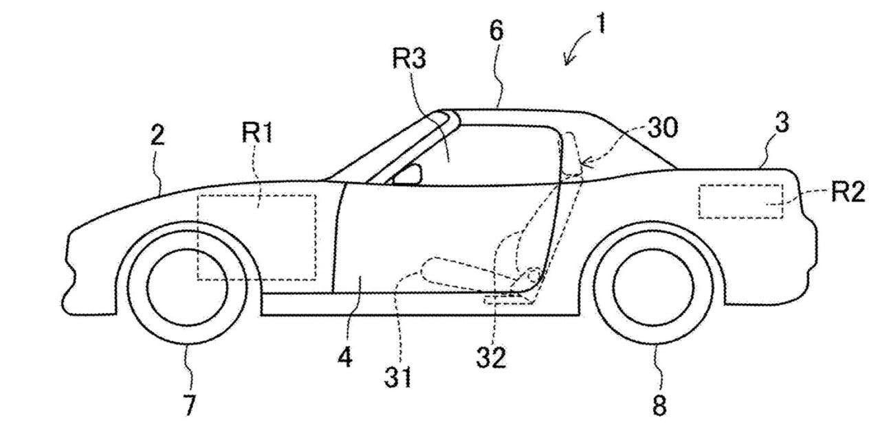 mazda brevetto per roadster elettrica