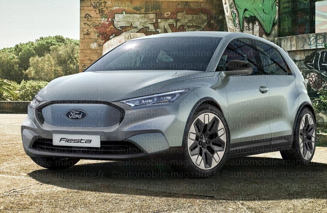 Ford Fiesta EV render
