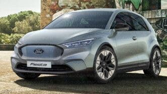 Ford Fiesta EV render
