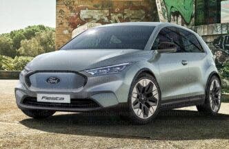 Ford Fiesta EV render
