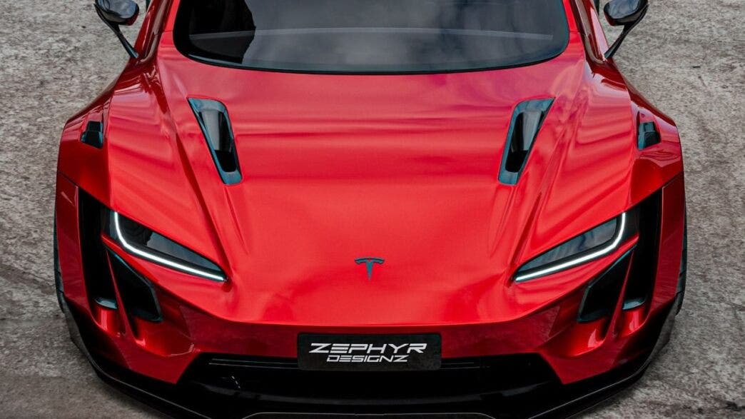 tesla roadster render Vishnu