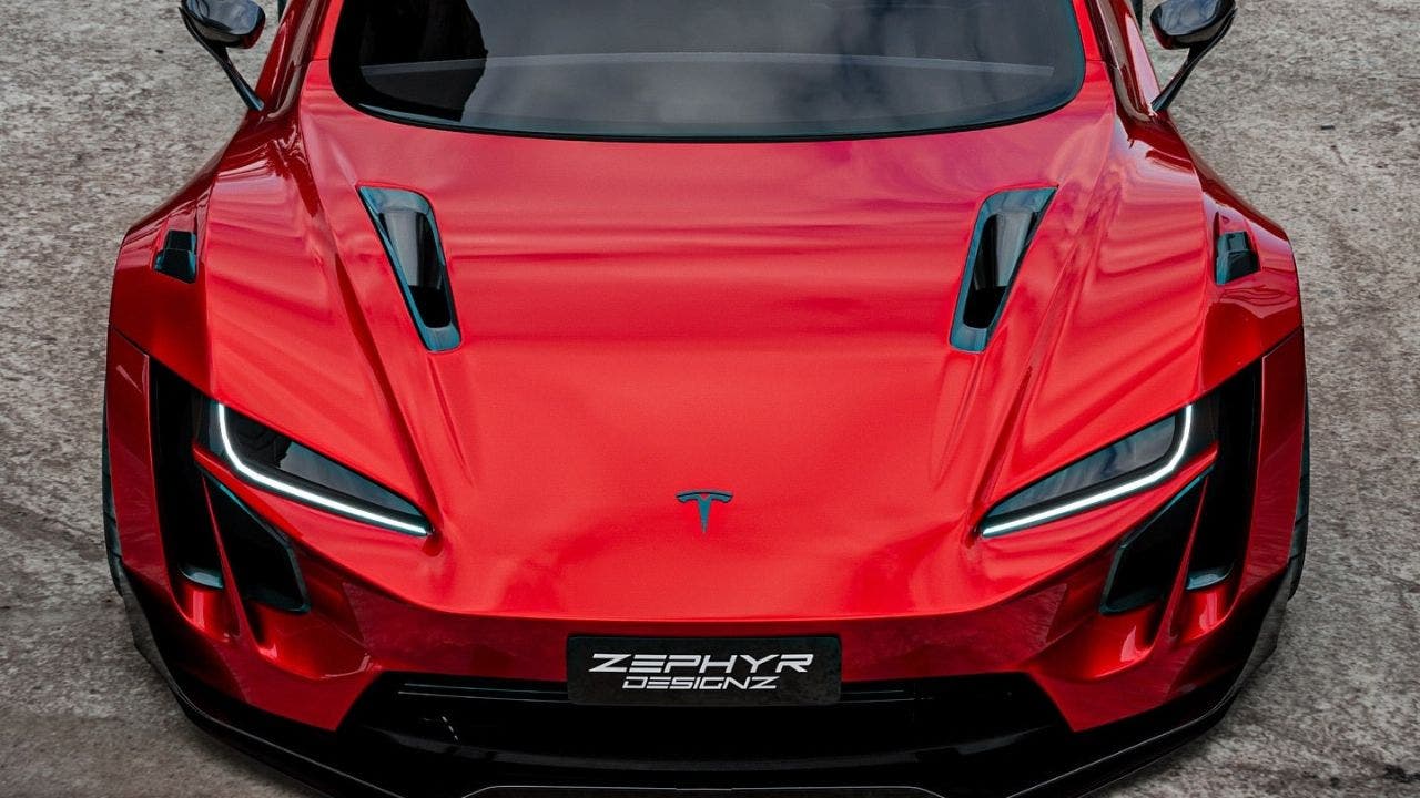 tesla roadster render Vishnu