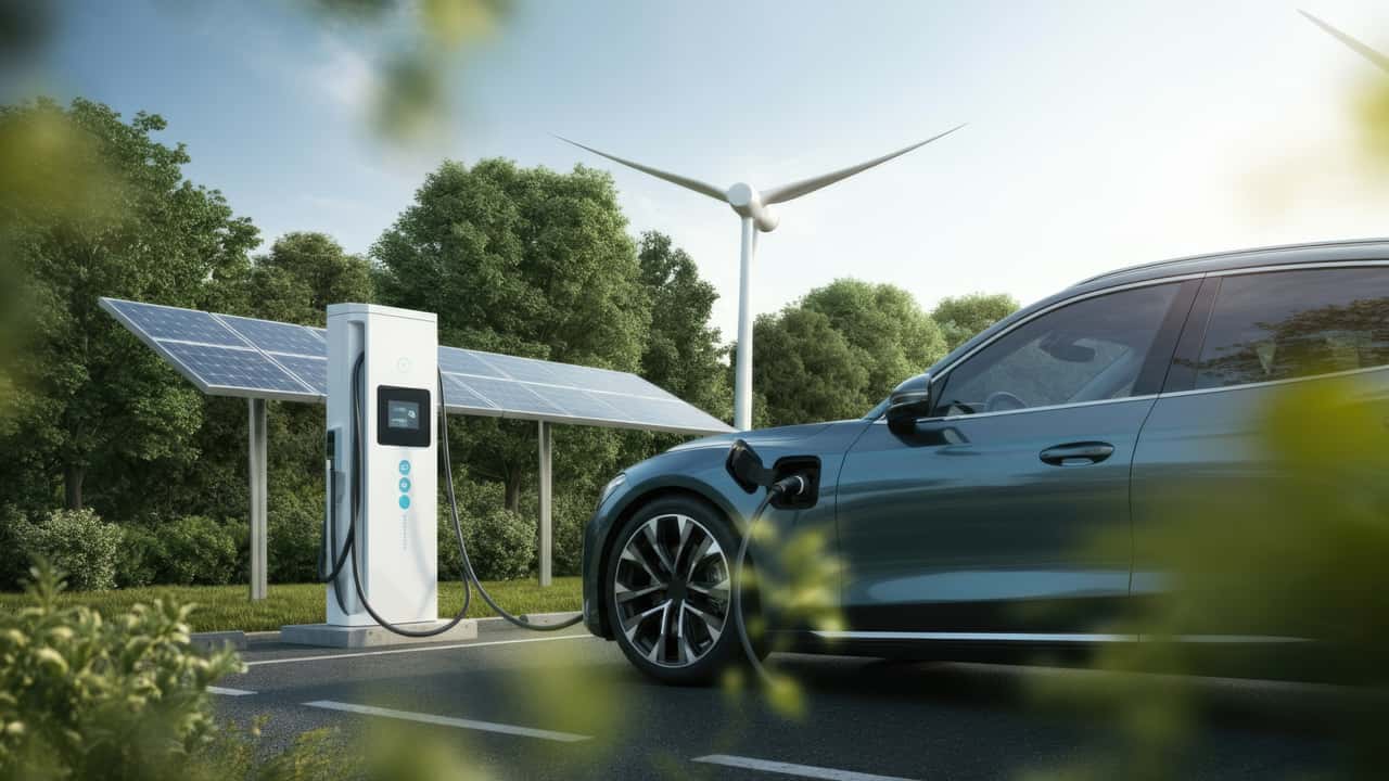 auto elettrica in carica