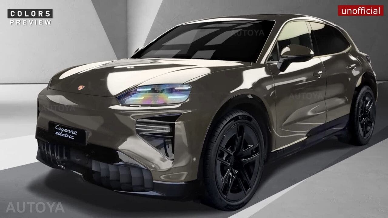 porsche cayenne electric render