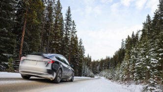 auto elettrica in inverno