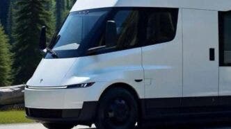 tesla camper elettrico render