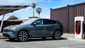Volvo EX60 Tesla Supercharger