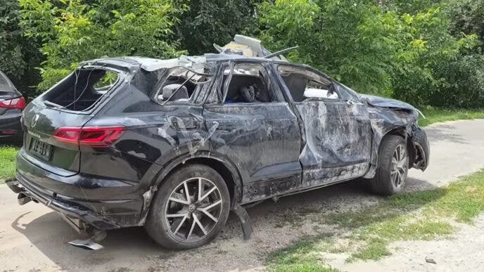 Missile balistico vs Volkswagen Touareg