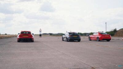 Audi RS5 drag race