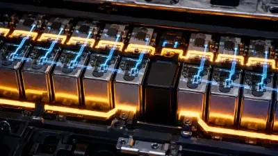 Moduli batteria per veicolo elettrico con circuiti illuminati