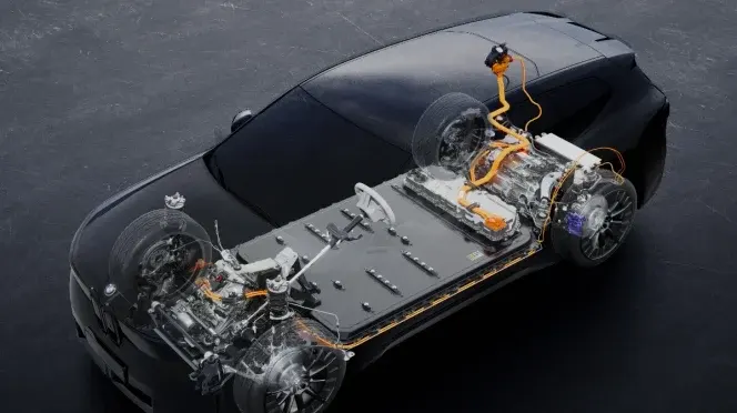 Schema trasparente del sistema elettrico di un'auto