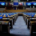 Aula plenaria vuota del Parlamento europeo