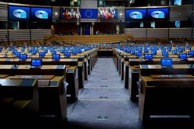 Aula plenaria vuota del Parlamento europeo