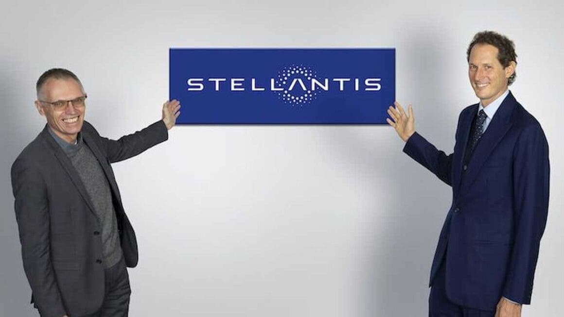 Carlos Tavares John Elkan Stellantis Logo