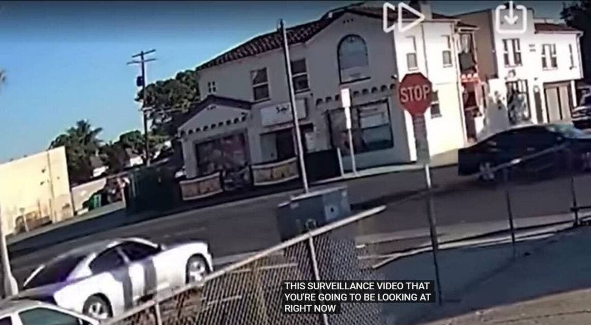 Dodge Charger and Bus accident