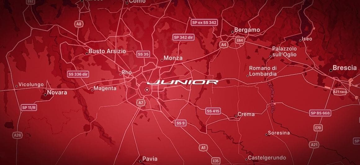 Alfa Romeo Junior Milan map