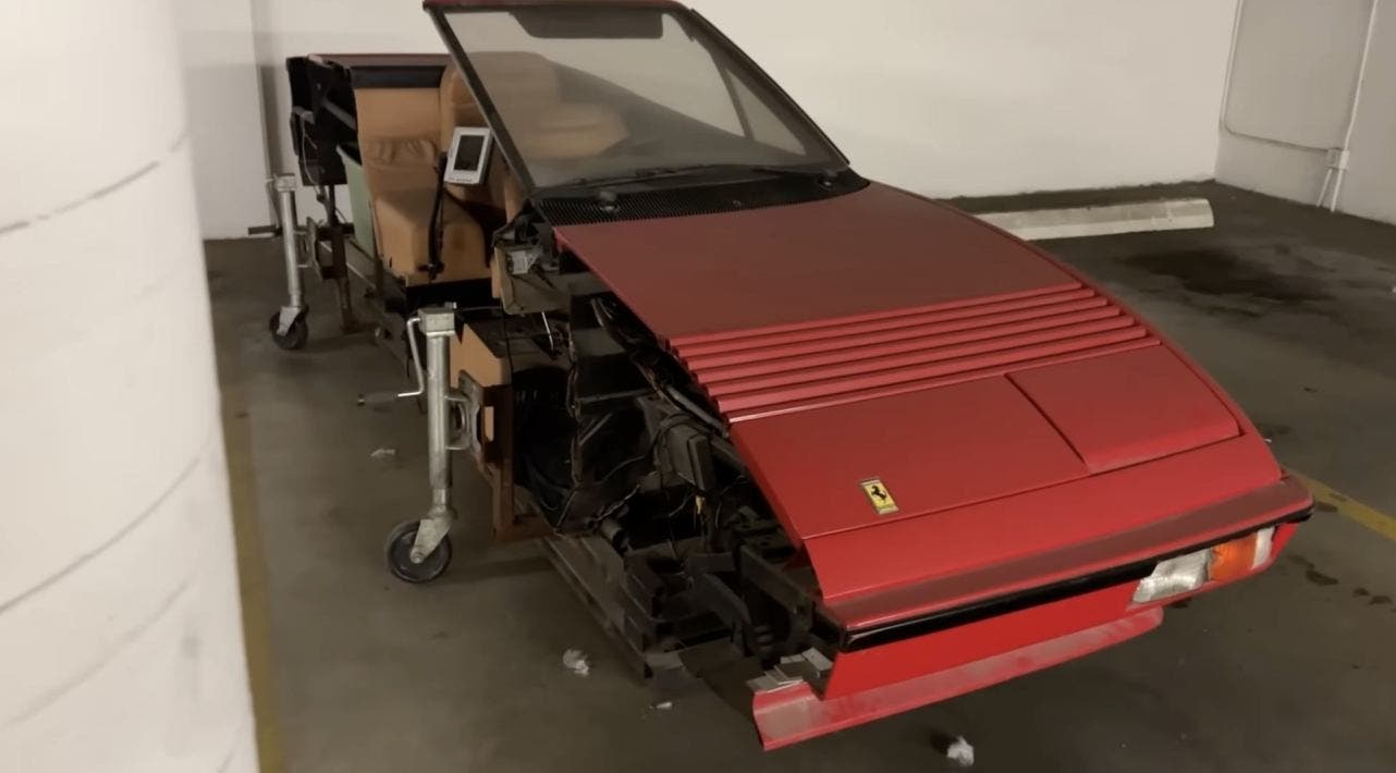 1981 Ferrari Mondial cut in half in LA