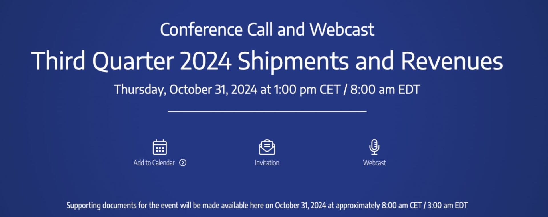 Conference Call Third Quarter 2024 Stellantis