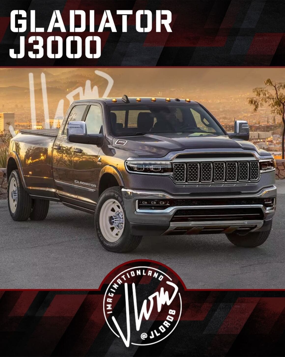 Jeep Gladiator J3000 render