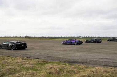 Drag Race Ferrari Lamborghini Porsche