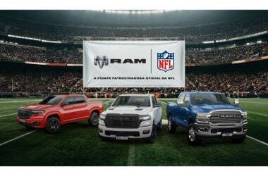 Ram is the official sponsor of NFL pickup trucks in Brazil
