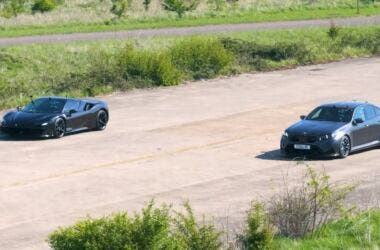 Ferrari SF90 Spider vs BMW M5 drag race