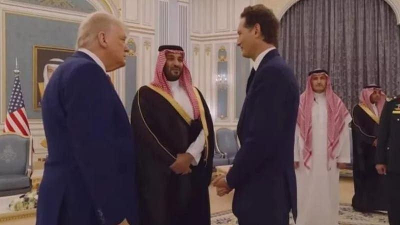 Stellantis Chairman John Elkann and Donald Trump in Riyadh
