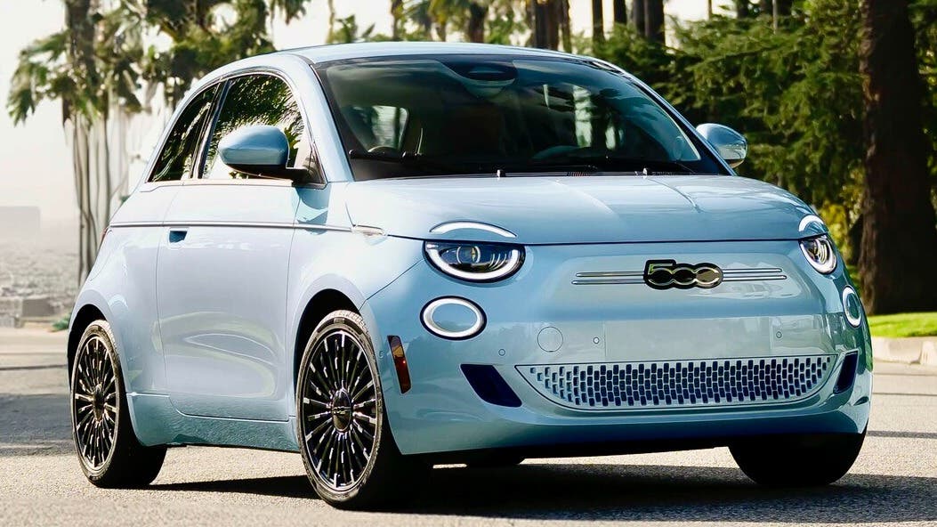 Fiat 500e Marine Layer Mist color