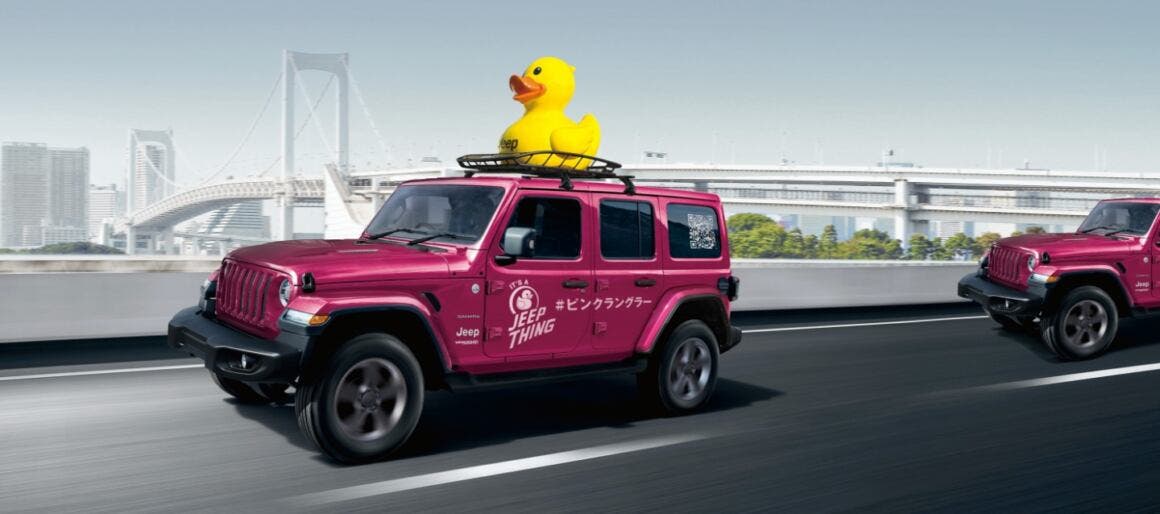 Jeep, the “Pink Wrangler Caravan” touring Asia