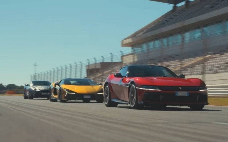 Ferrari 12Cilindri drag race