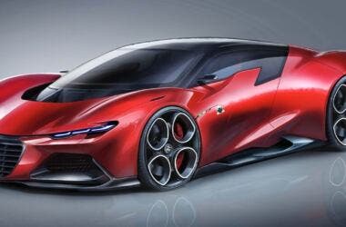 alfa romeo supercar render