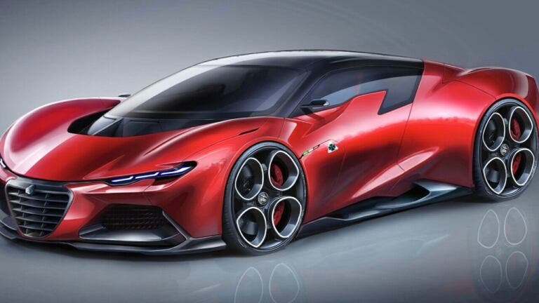 alfa romeo supercar render
