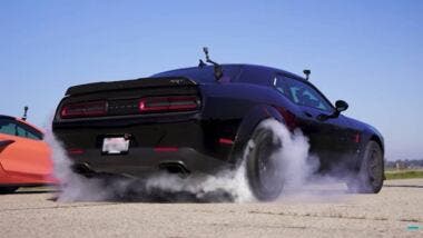 Dodge Demon drag race