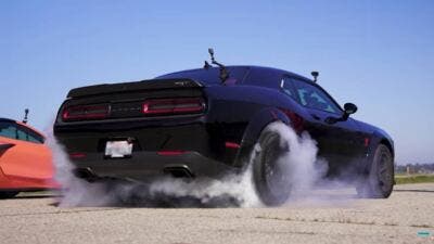 Dodge Demon drag race