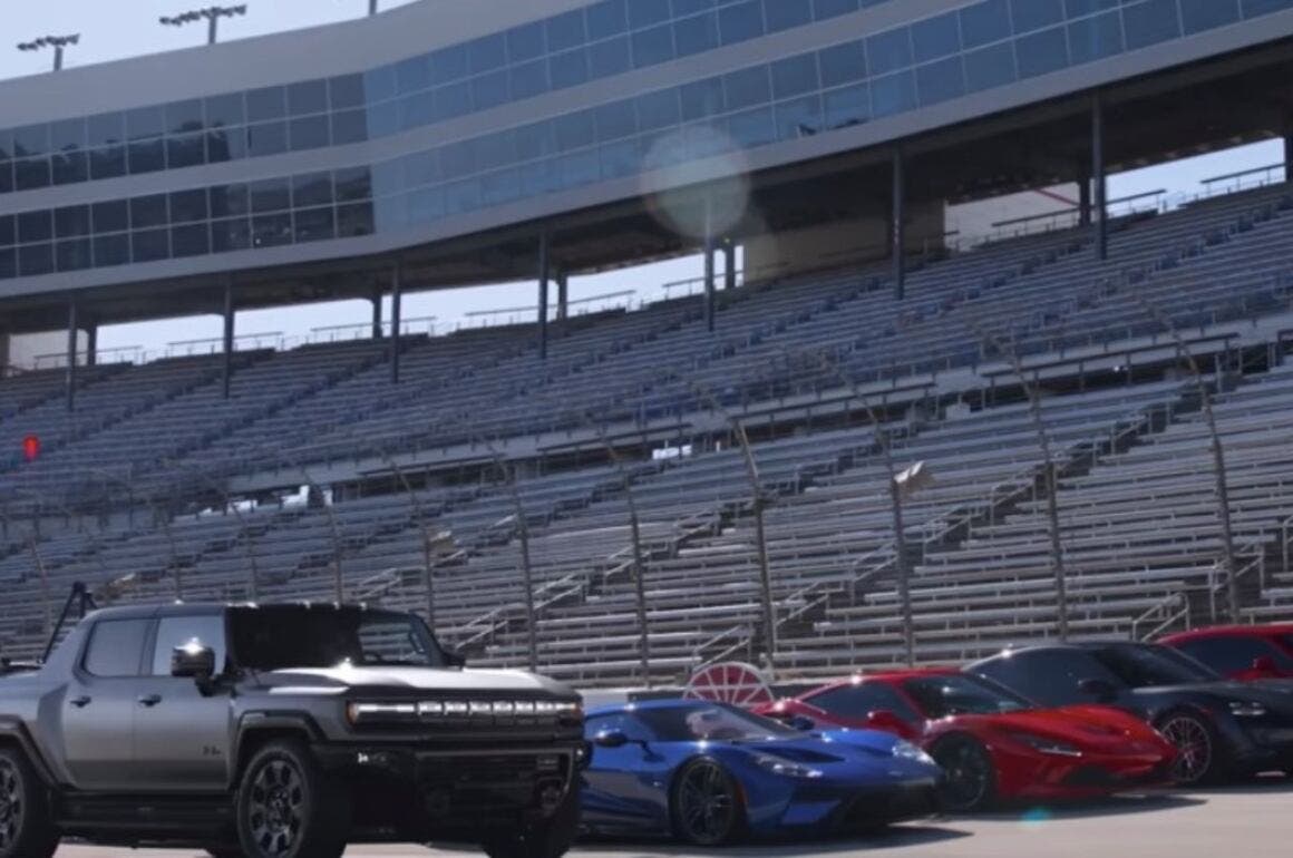 Hummer EV vs Ferrari vs Ford GT vs Porsche Taycan
