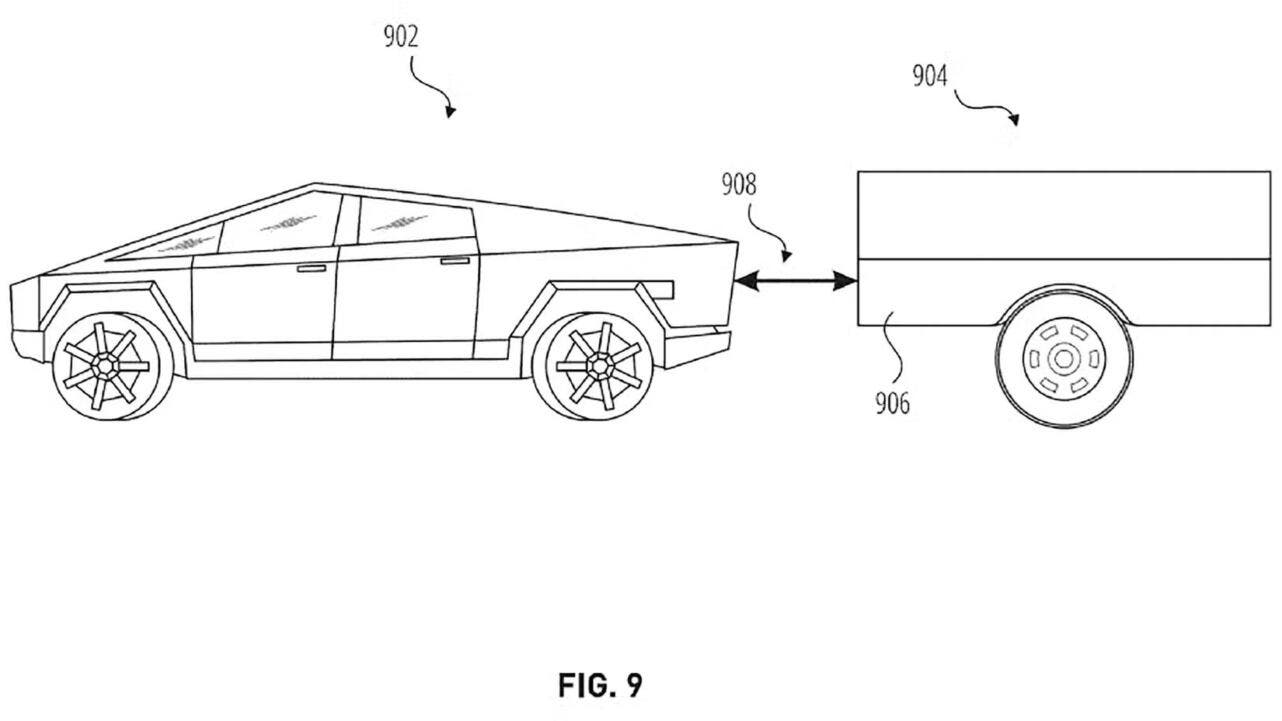 tesla cybertruck patent trailer