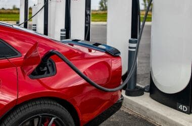 Dodge Charger Tesla Supercharger