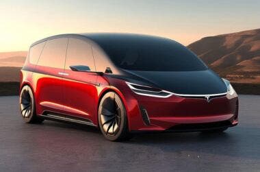 Tesla minivan render