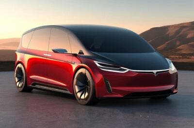 Tesla minivan render