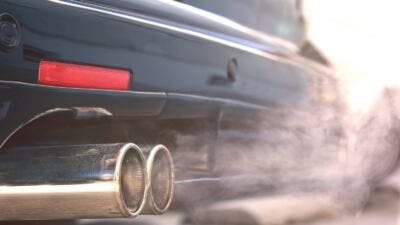Car exhaust gases