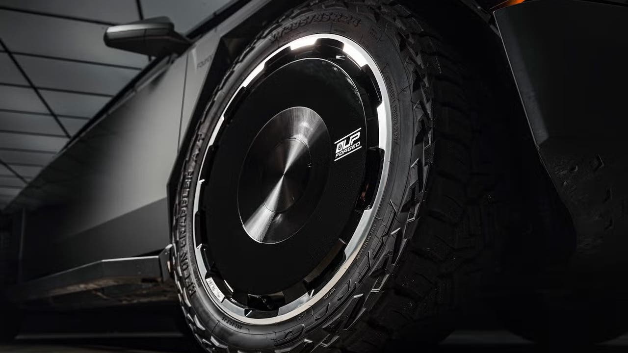 tesla cybertruck up forged cybrdisc, unplugged performance