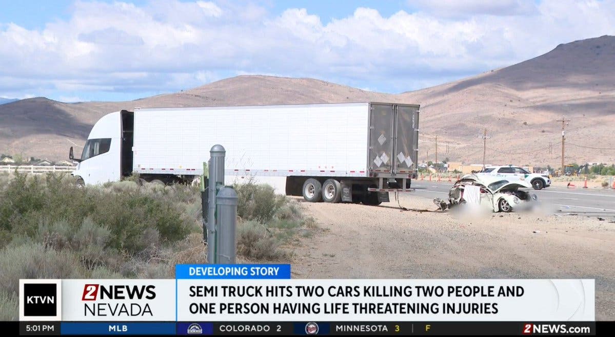 Tesla Semi Dayton crash